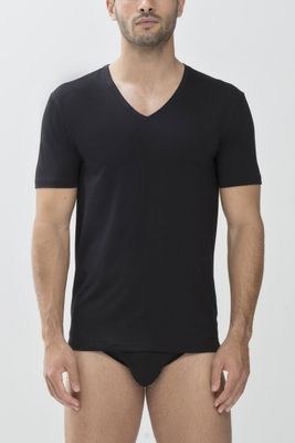 T-shirt v-hals Dry Cotton 46007 - zwart