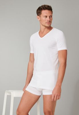 T-shirt v-hals 95/5 2-Pack 173982- wit
