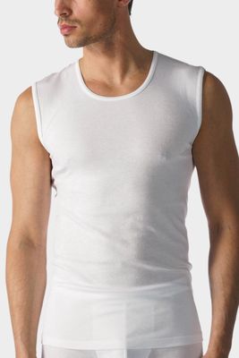 Tanktop ronde hals Casual Cotton 49001 - wit