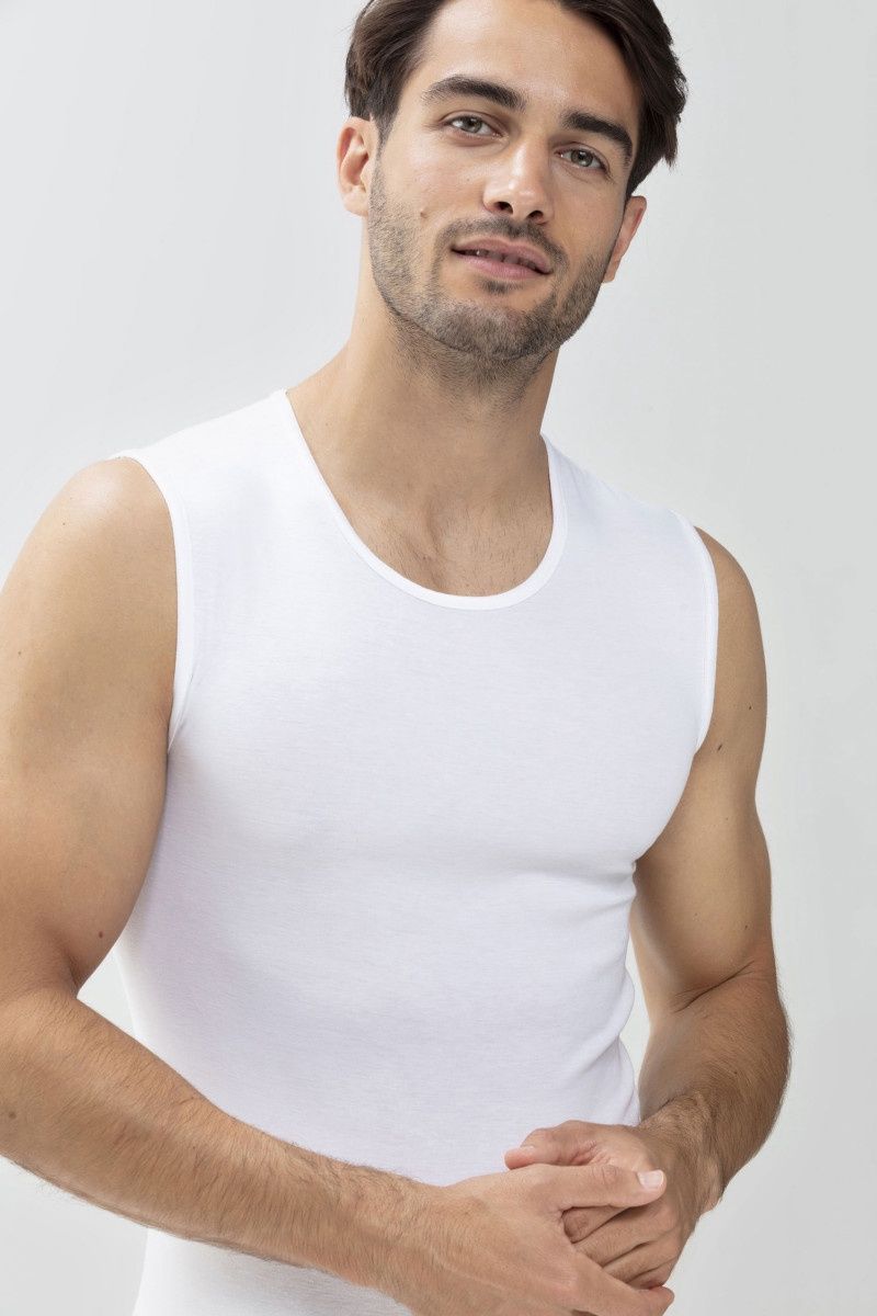 Tanktop ronde hals Casual Cotton 49001 - wit