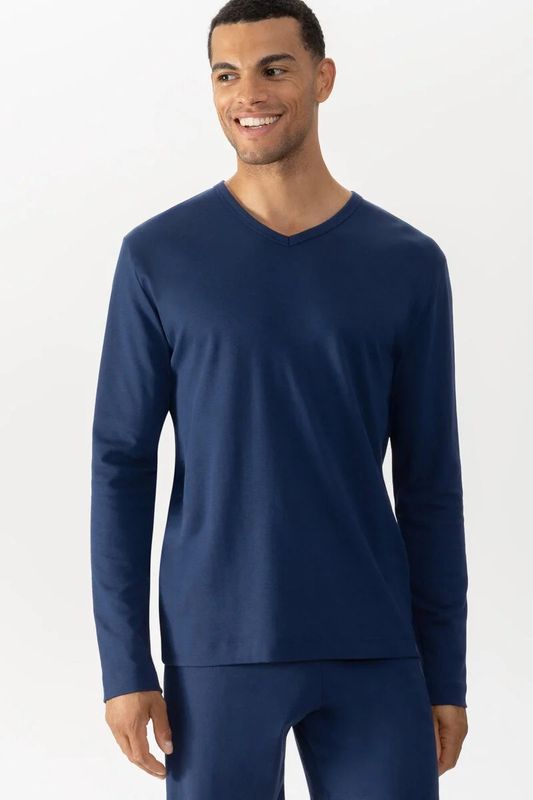 Shirt lange mouw Mix &amp; Match Solid Night 30125 - donkerblauw
