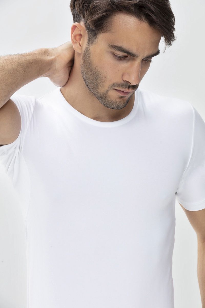 Business T-shirt ronde hals slim fit Dry Cotton 46092 - wit