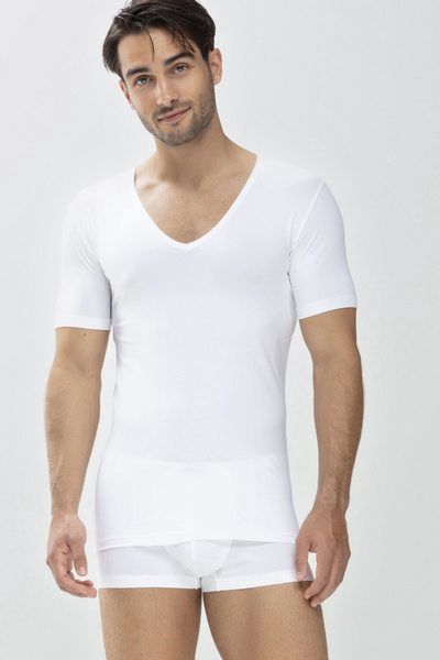 Business T-shirt diepe v-hals slim fit Dry Cotton 46098 - wit