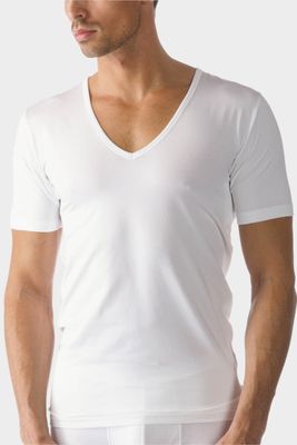 Business T-shirt diepe v-hals slim fit Dry Cotton 46098 - wit
