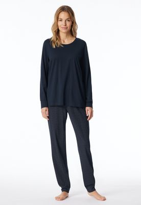 Pyjama lange mouw 181987 nachtblauw