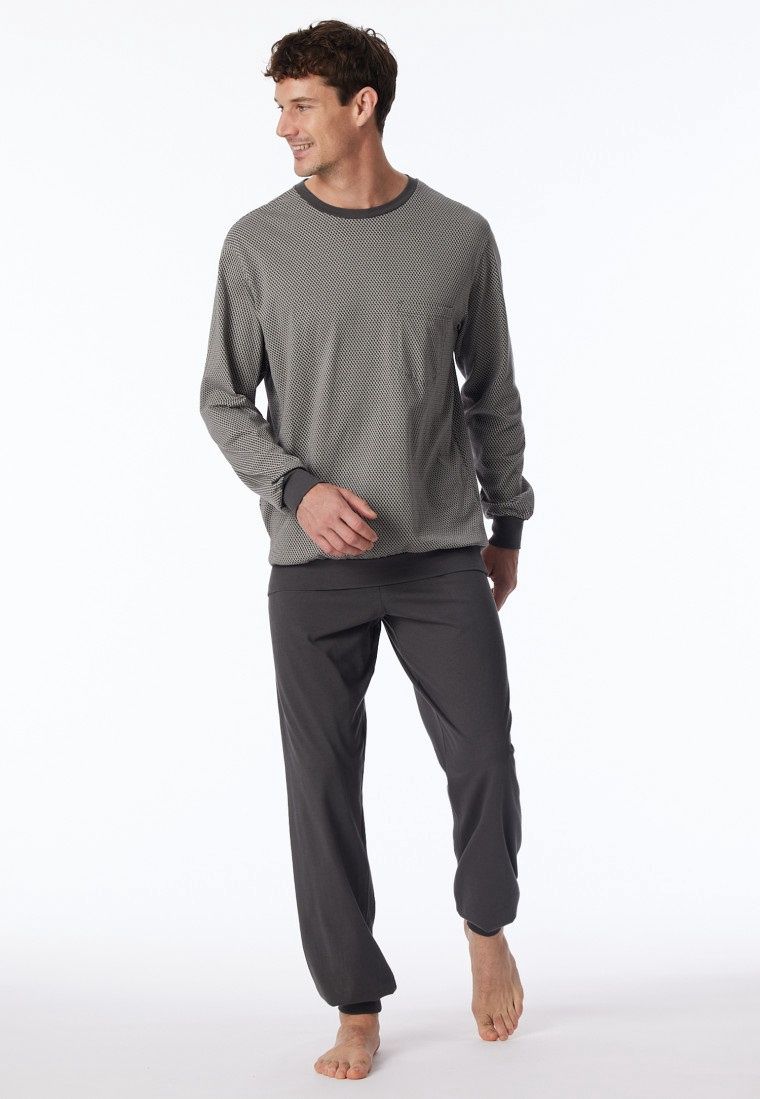 Pyjama lange mouw 181156 - antraciet
