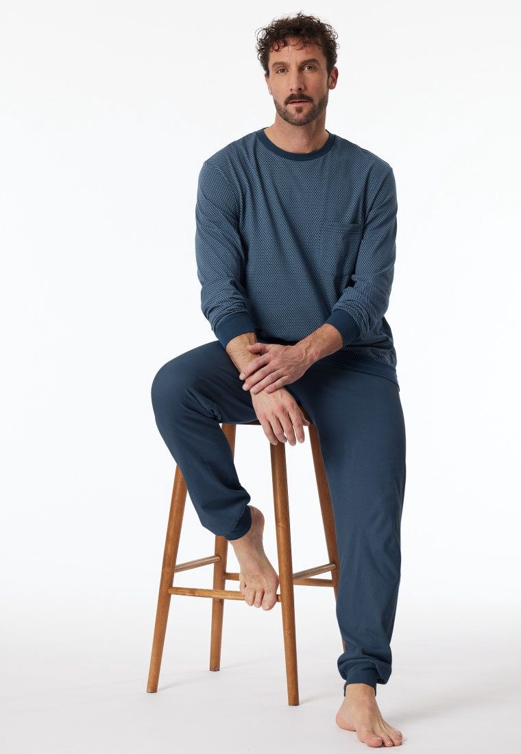 Pyjama lange mouw 181156 - blauwgrijs