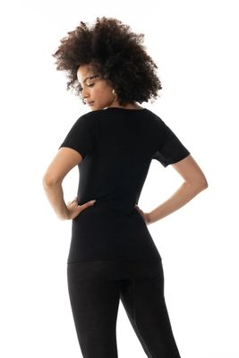T-shirt met kant Wool love 66014 - zwart
