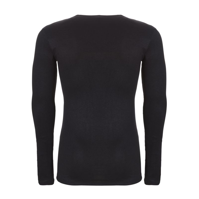 Thermo T-shirt lange mouw v-hals 30246 - zwart