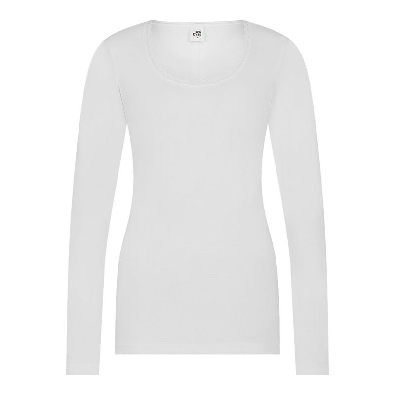 Thermo T-shirt kant met lange mouw 60381- wit
