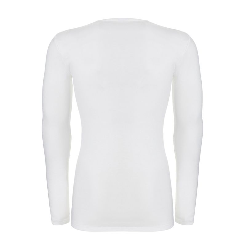 Thermo T-shirt lange mouw v-hals 30246 - wit