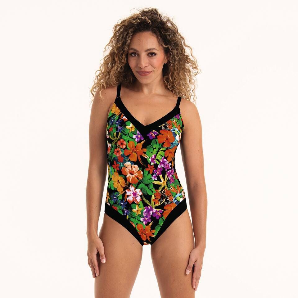 Badpak Wild Garden 7735 - zwart
