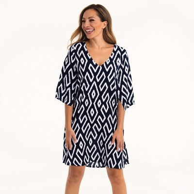 Tuniek Tribal Monotones 8625 - donkerblauw