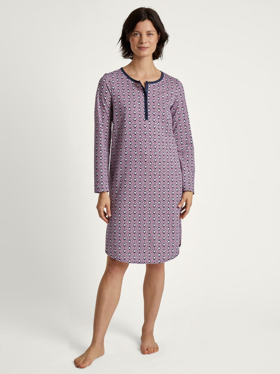 Nachthemd met lange mouw Lovely Nights 37156 - peacoat