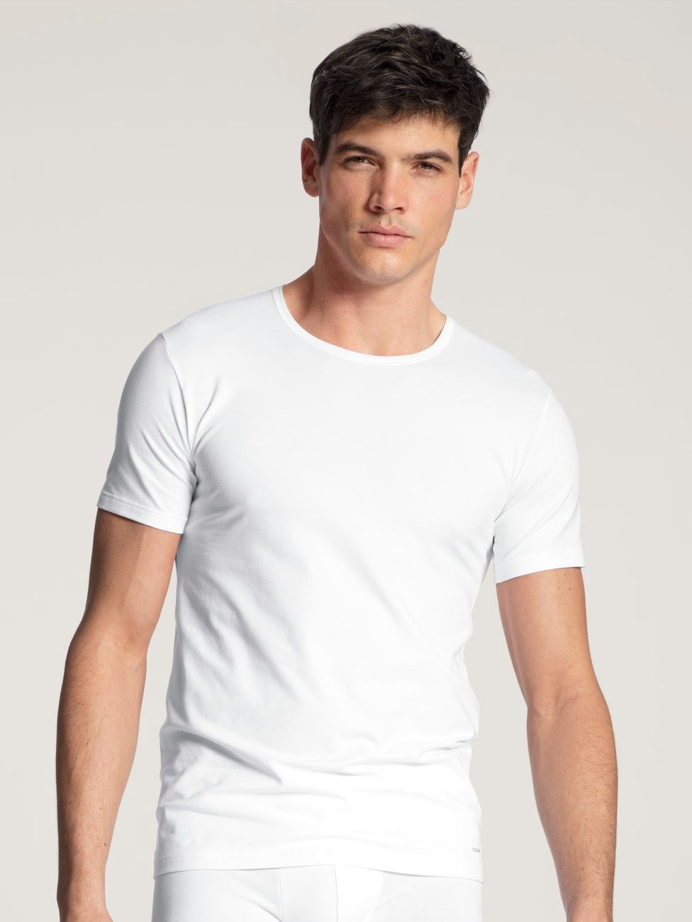 T-shirt ronde hals Cotton Code 14290 - wit
