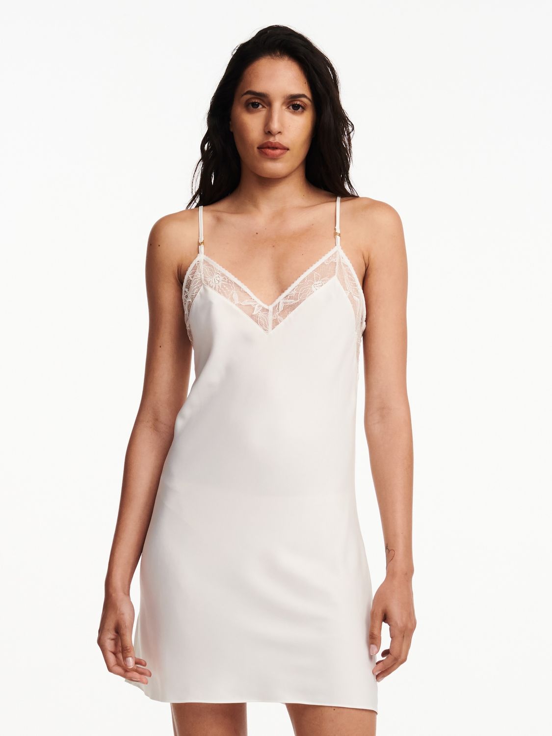 Slipdress Orchids c11u40 - melkwit
