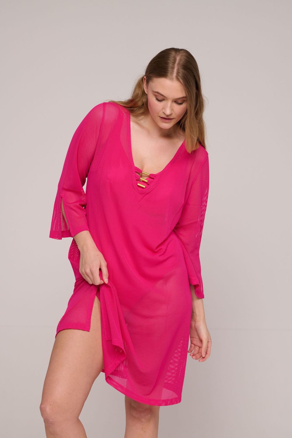 Kaftan Aswan 4012484 - dragon fruit