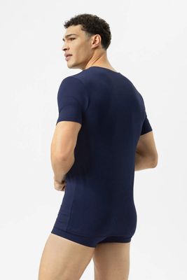 T-shirt ronde hals Dry Cotton 46002 - blauw