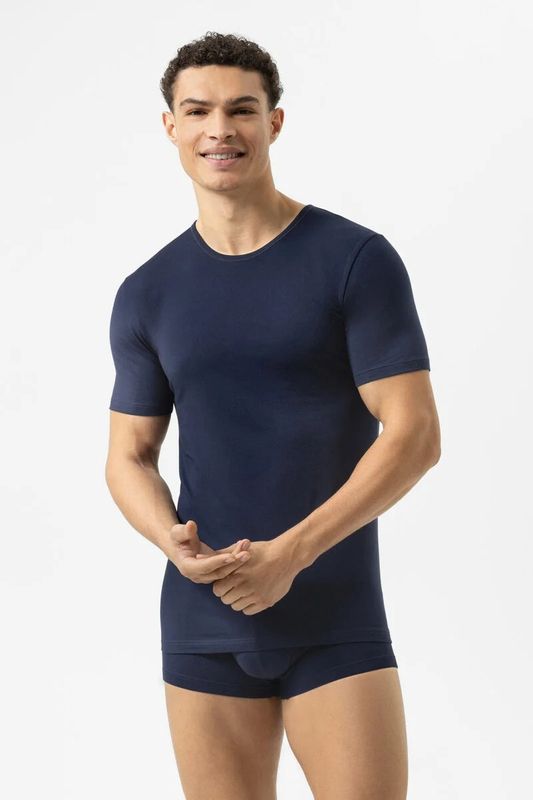 T-shirt ronde hals Dry Cotton 46002 - blauw