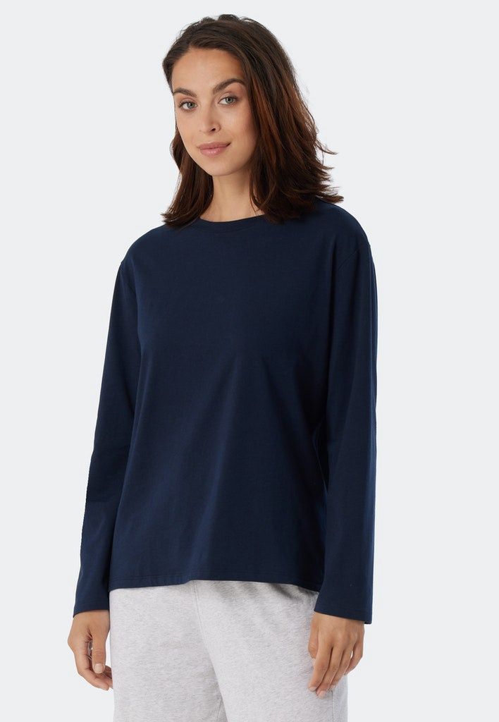 Shirt lange mouw Mix &amp; Match 179273 - donkerblauw