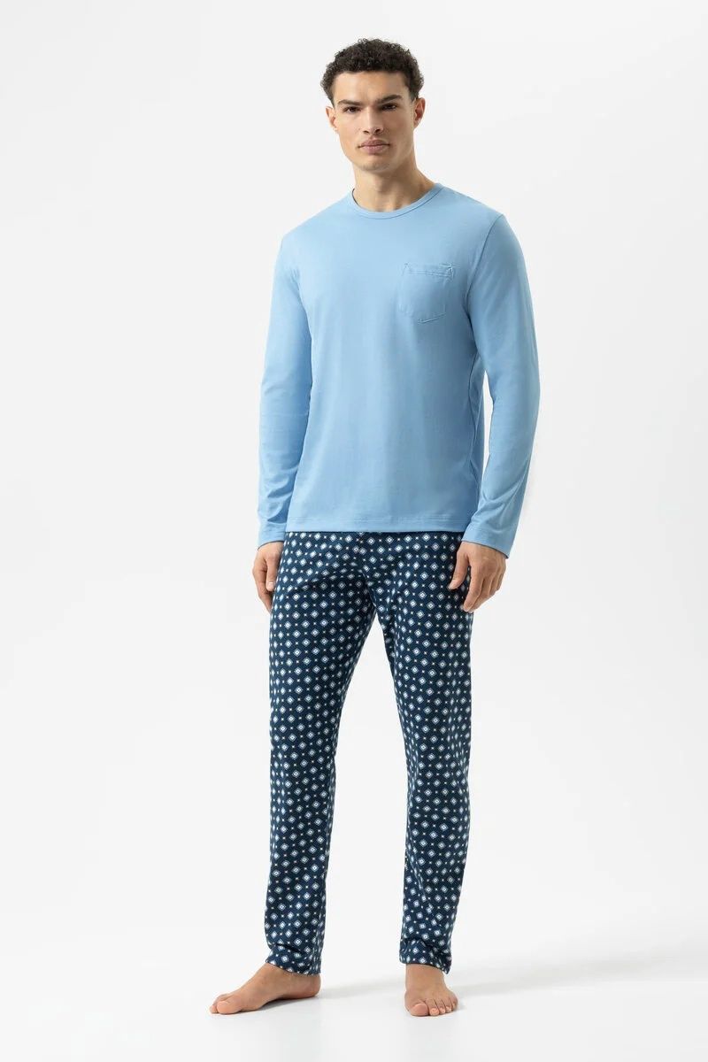 Pyjama Classic Blue Tie 2240062 - heavenly blue