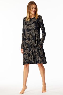 Nachthemd lange mouw 183067 - zwart