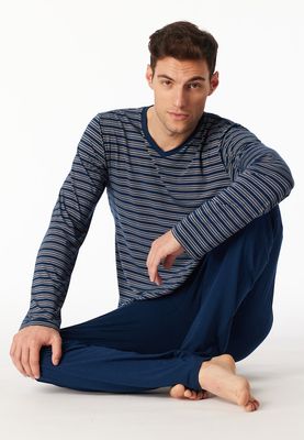 Pyjama lange mouw 183118 - donkerblauw