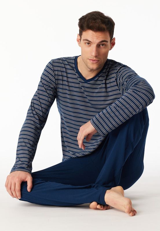 Pyjama lange mouw 183118 - donkerblauw