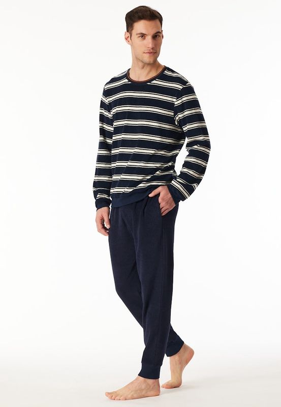 Pyjama lange mouw 183128 - nachtblauw