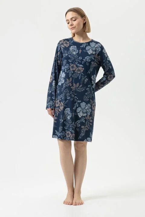 Nachthemd lange mouw Nostalgia 1230097 -  blauw