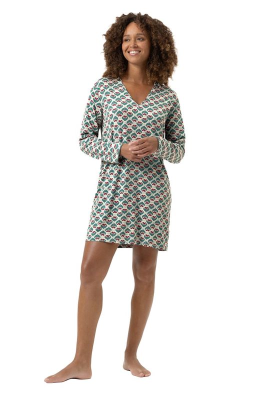 Lovestory Nachthemd Mystical Maze 1230096 - eucalyptus green