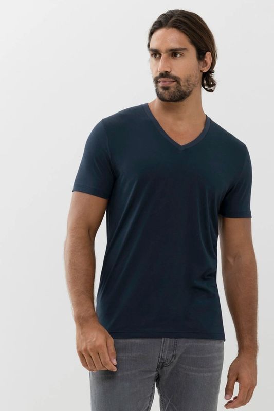 T-shirt v-hals Dry Cotton 36062 - donkerblauw