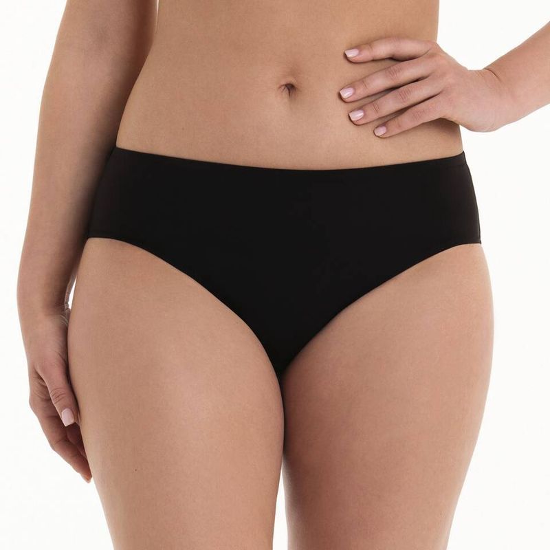 Bikini Slip Comfort Botton 8709  -zwart