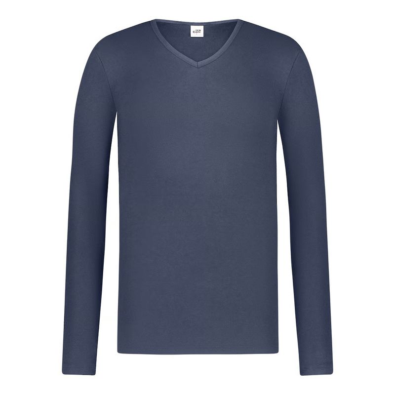 Thermo T-shirt lange mouw v-hals 30246 - navy