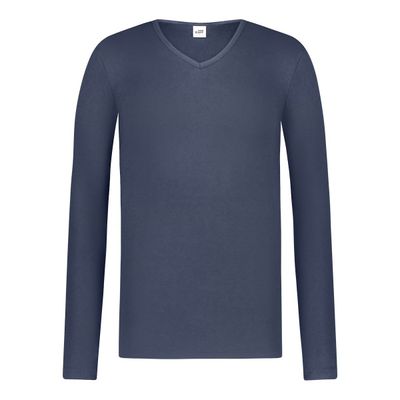 Thermo T-shirt lange mouw v-hals Heren 30246 - navy Thermo T-shirt lange mouw v-hals Heren 30246 - navy