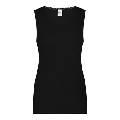 Thermo hemd met kant Dames  60394 - zwart
