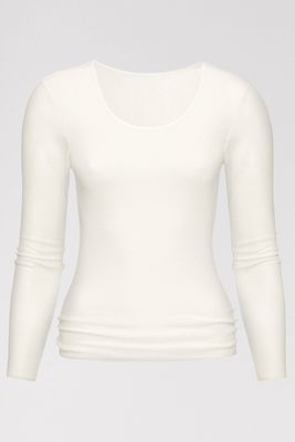 T-shirt lange mouw Wool &amp; Silk 66577 - wit