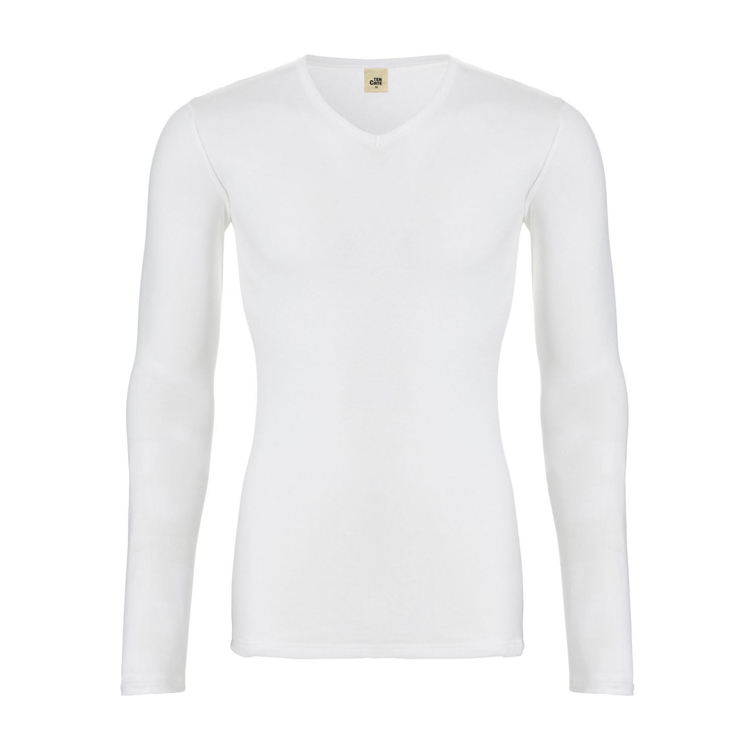 Thermo T-shirt lange mouw v-hals Heren 30246 - wit