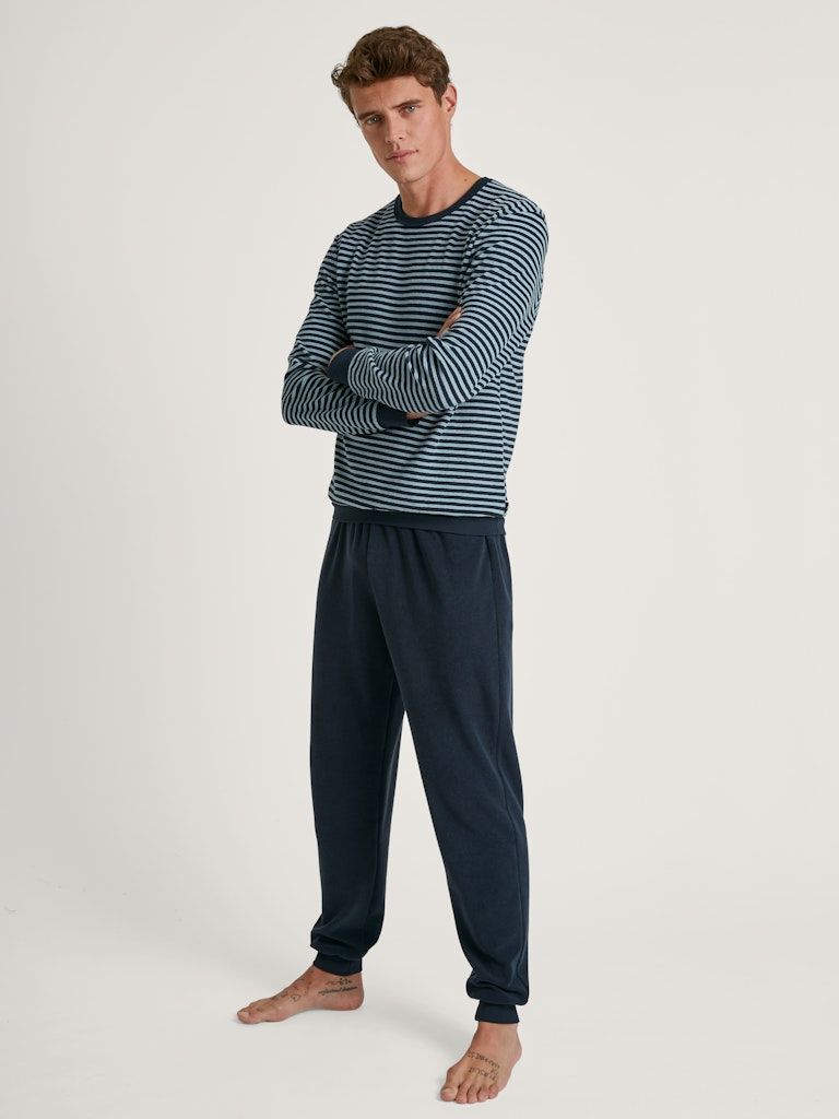 Pyjama met lange mouw Relax Terry 47887 - blue santini