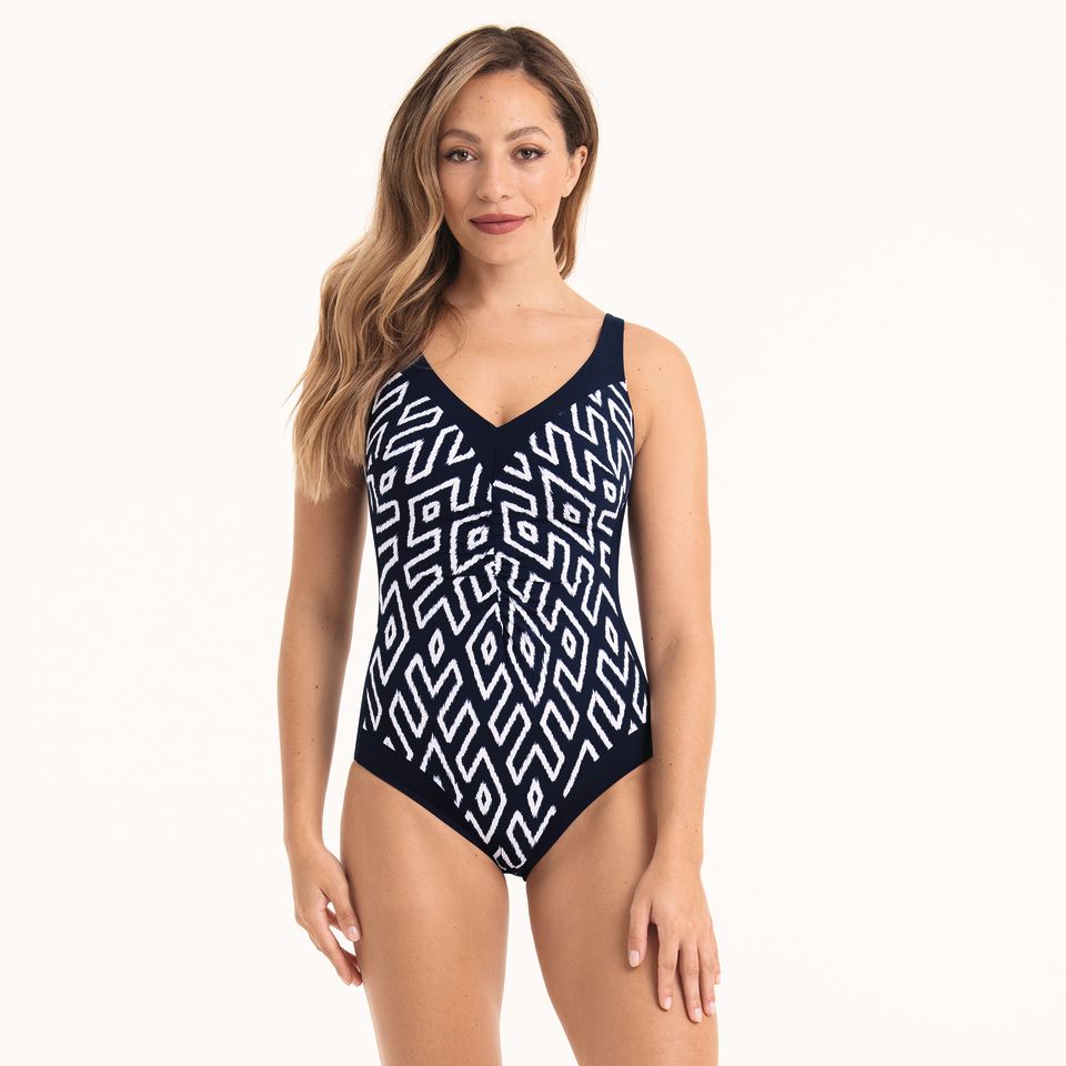 Badpak Tribal Monotones 7325 - donkerblauw