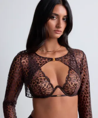 Bolero Crazy in Love 5D62 - satin brown Bolero Crazy in Love 5D62 - satin brown