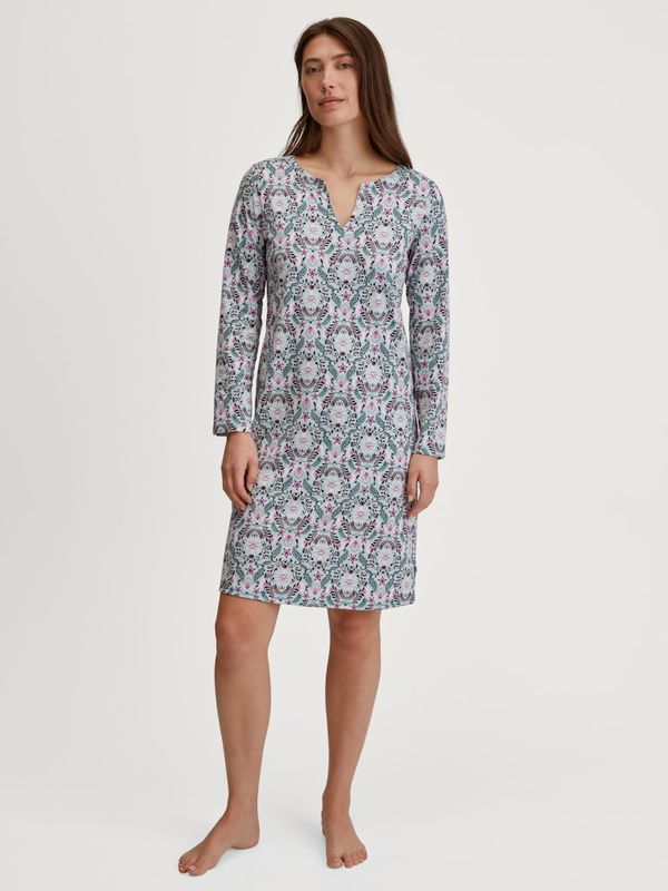 Nachthemd met lange mouw 31655 - smoke blue Nachthemd met lange mouw 31655 - smoke blue