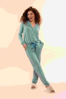 Pyjama lange mouw 57146 - faded blue Pyjama lange mouw 57146 - faded blue