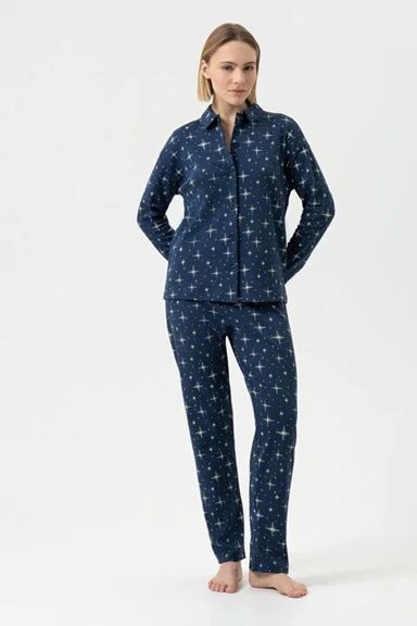 Pyjama met knopen Polar Sky 1240098 - blauw