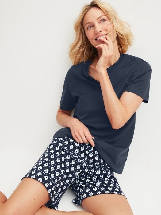 Pyjama korte mouw 42226 - peacoat blue