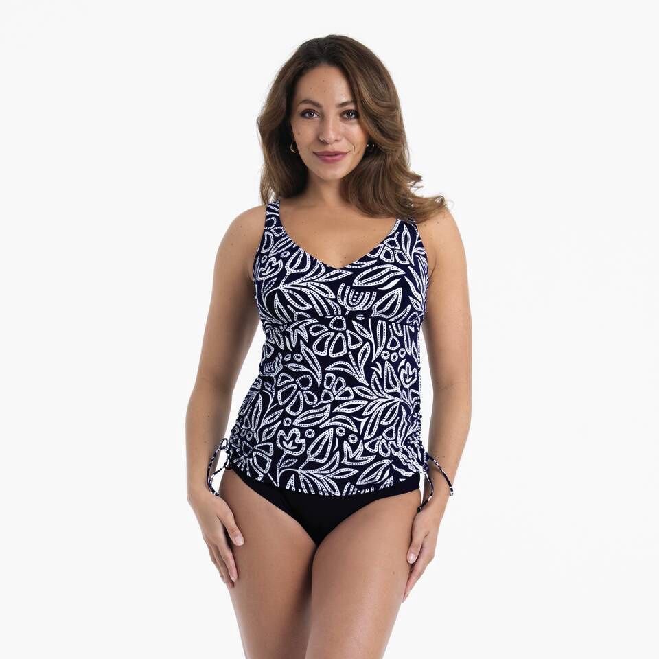 Tankini Malaika 8474 - marine/wit