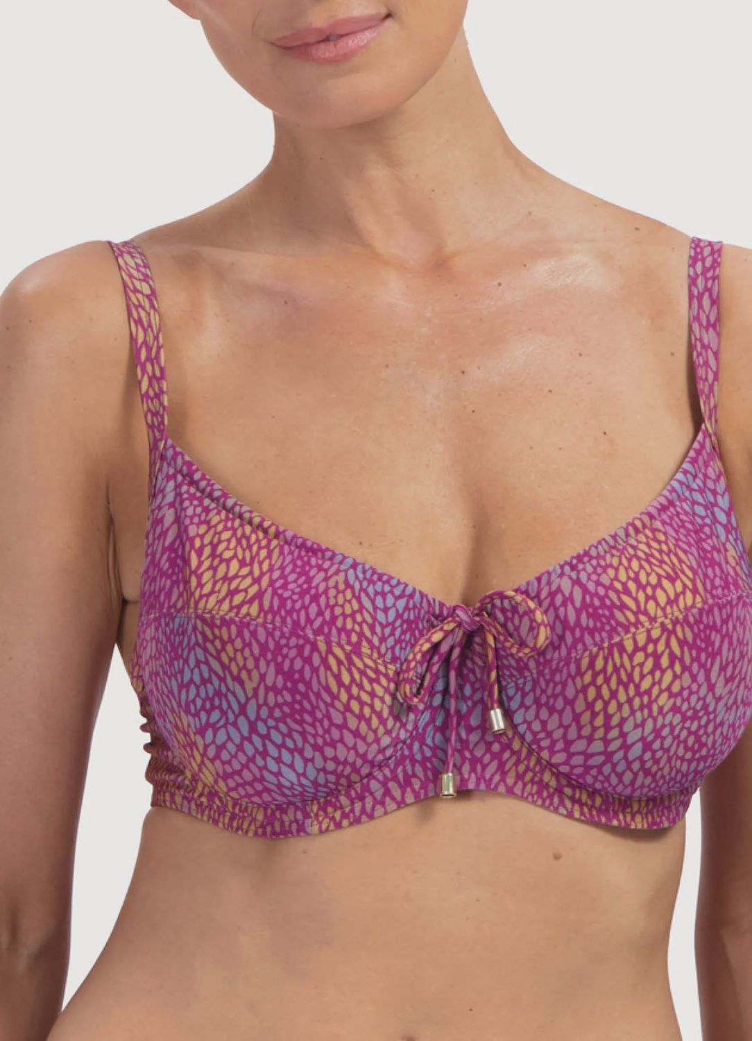 Bikini Top 119A - burgundy drops