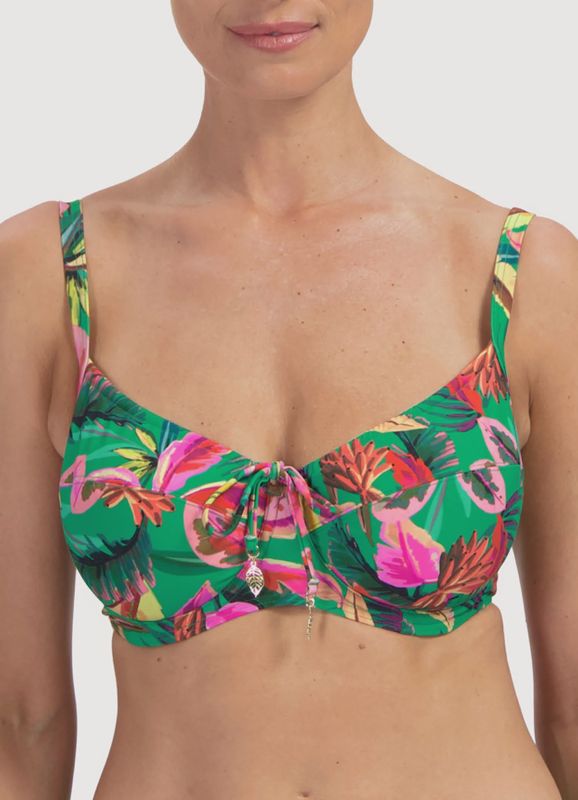 Bikini Top 119A - floral forest