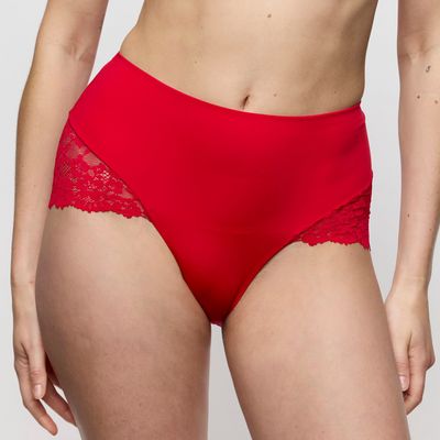 Tailleslip met kant Soft Studio  0503042  - true red