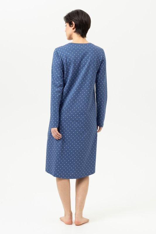 Nachthemd lange mouw Polka Dots 1230174 - midnight dust